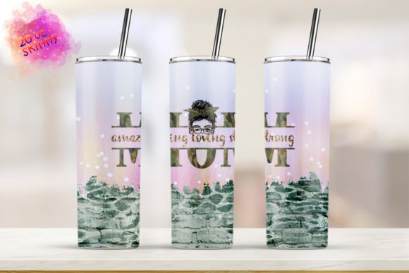 20oz Mom Camoufl Sublimation Graphics & Print Templates