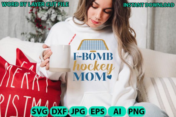 F-bomb Hockey Mom Graphics for T-Shirt Designs