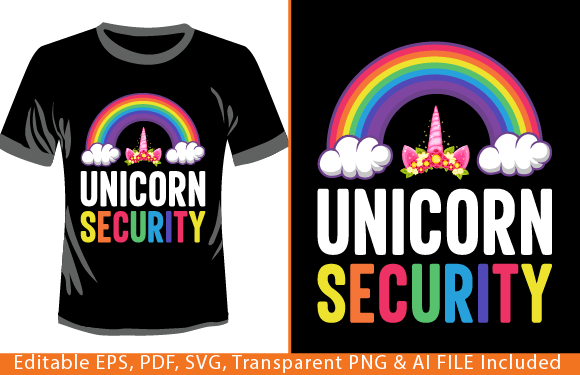 Halloween Unicorn Security Graphics for T-Shirt Designs