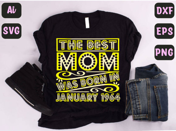 January 1964 Mom Graphics for T-Shirt Designs