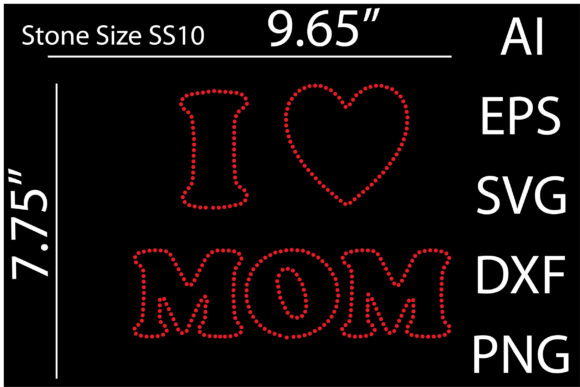 Mom Rhinestone Graphics & Print Templates