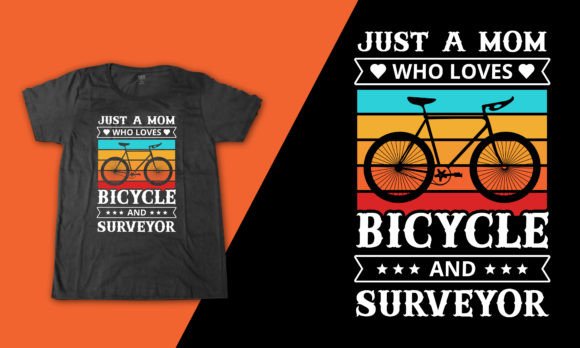 Surveyor Cycling Mom Graphics for T-Shirt Designs